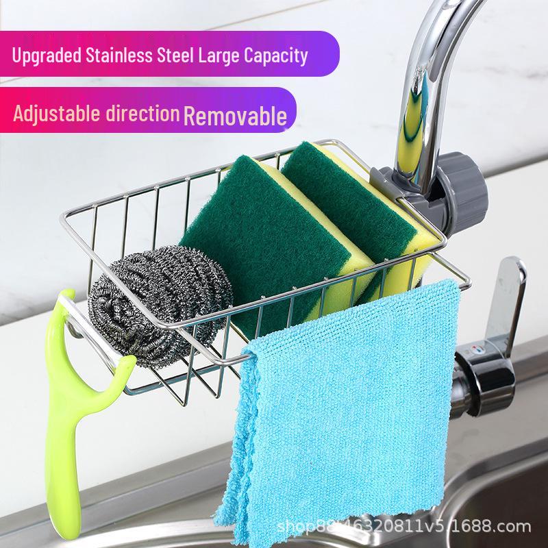 

Органайзер для кухонного крана из нержавеющей стали и подставка для сушки Electroplated Silver Model