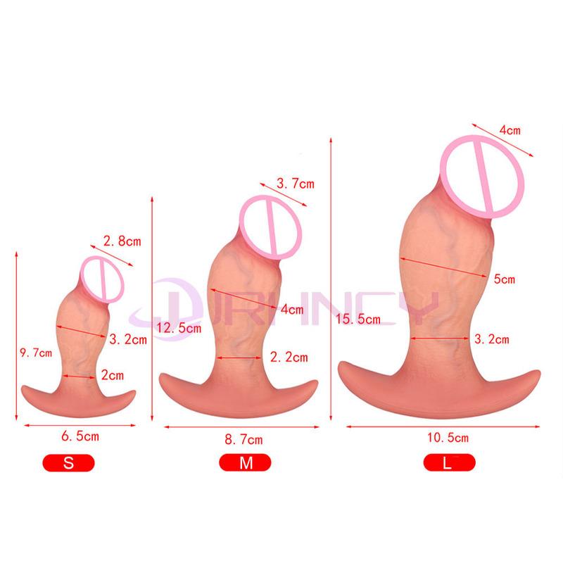 3-9.5cm Huge Anal Plug Dildos Wear Butt Plug Men Anal Sex Toys Prostate Massage Realistic Anal Dildos For Women Masturbation