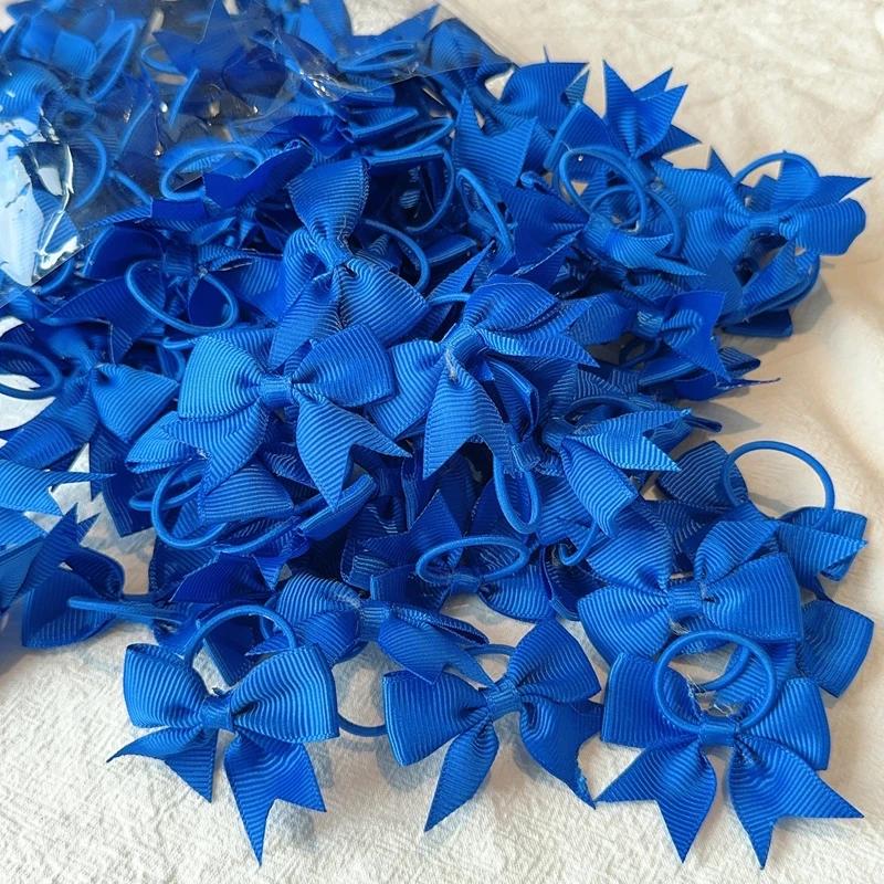 5/10/20Pcs Mini Solid Bows Elastic Hair Bands Kids Girls Small Rubber Band Hair Rope Ponytail Holder Headwear Hair Accessories