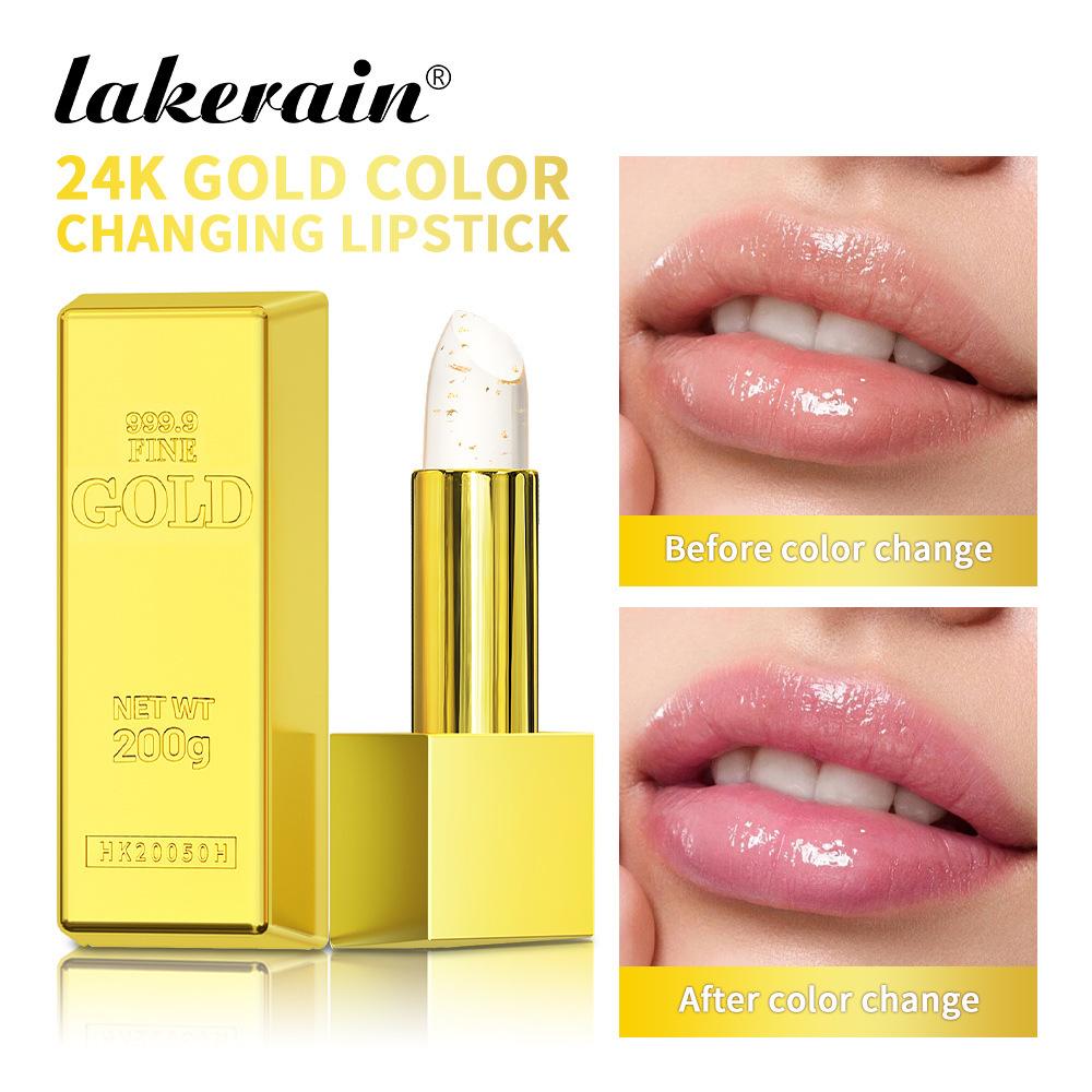 Hallowmas High-pigmented Gold Lipstick Shiny Metallic Matte Velvet Waterproof Long Lasting Sexy Gold Lip Gloss Women Lip Makeup