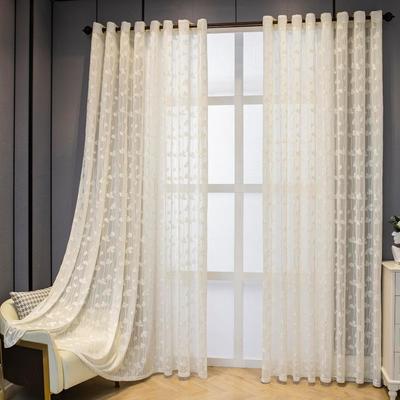 Rideau Fleuri Broderie Dentelle Romantique Style Européen Transparent Mais Opaque Salon Chambre à Coucher Moustiquaire Décoration de Maison
