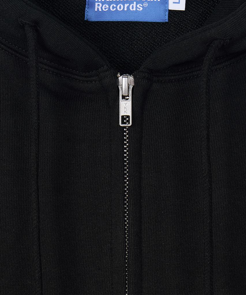 Manhattan Records Classic Logo Zip Up Hoodie - Black