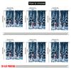 2pcs 2D flat printing Merry Christmas Popular Party Window Curtains snowman Durable Polyester Without Electricity Spring for