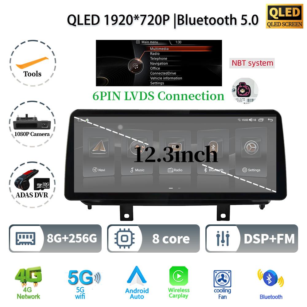 12.3" For BMW X5 F15 X6 F16 2014-2017 Android 14 Car Radio Multimedia 4G GPS Navigation Bluetooth Stereo CarPlay Touch Screen