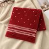 Retro Knitted Scarf Korean Style Winter Scarf Versatile Ladies Wool Scarf