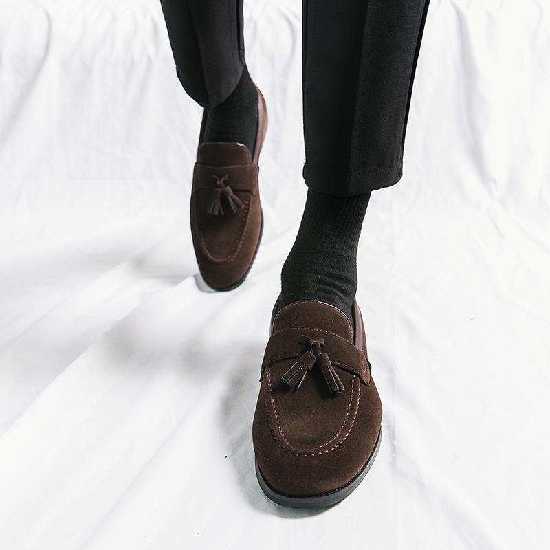 Fashion Hot selling men's shoes Luxury  designer styles Fashion parties and business offices Adult and comfortable loafer Black