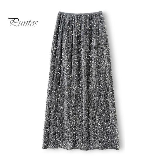 

Бархатная юбка миди с высокой талией, утягивающая, с пайетками, однотонная юбка для вечеринки, ретро-юбка прямого кроя, блестящая юбка серый