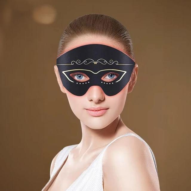 Beautyronics - USB Rechargeable Heated Light Therapy Eye Mask Black