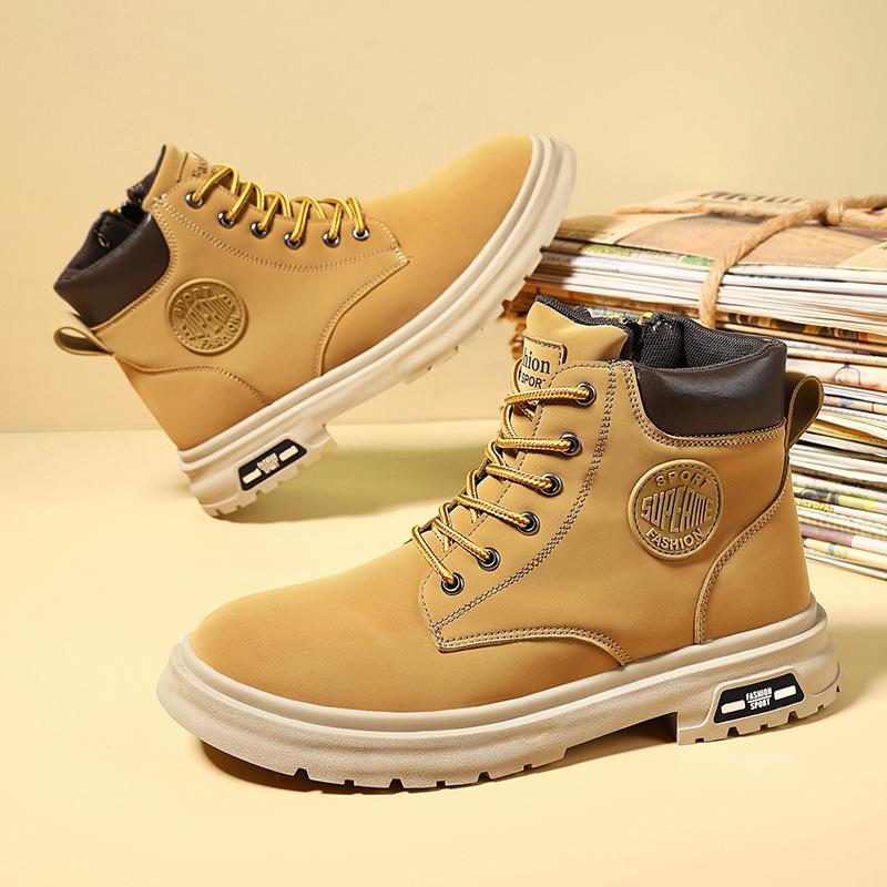 Dress Shoes Man Original Man Sneakers Deals Work & Safety Shoes Mens Shoe Men Motorcycle Boot Original Leather Boots for Men