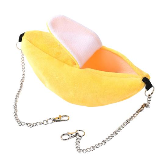 Banana Shape Hamster Bed Hanging Warm Cotton Nest for Winter Small Pet Hideout