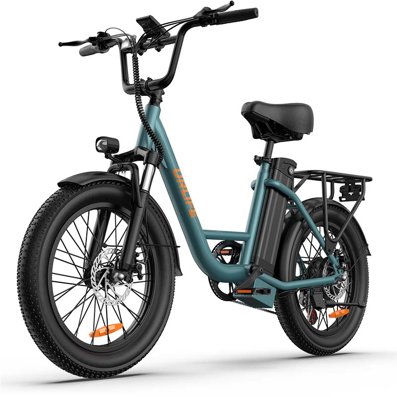 URLIFE E20 Multi Terrain Electric Bike With TowSeat 48V13Ah Battery 500W Motor Electric Bicycle 20 Inch City Fat Tire Outdoor Riding E-bike