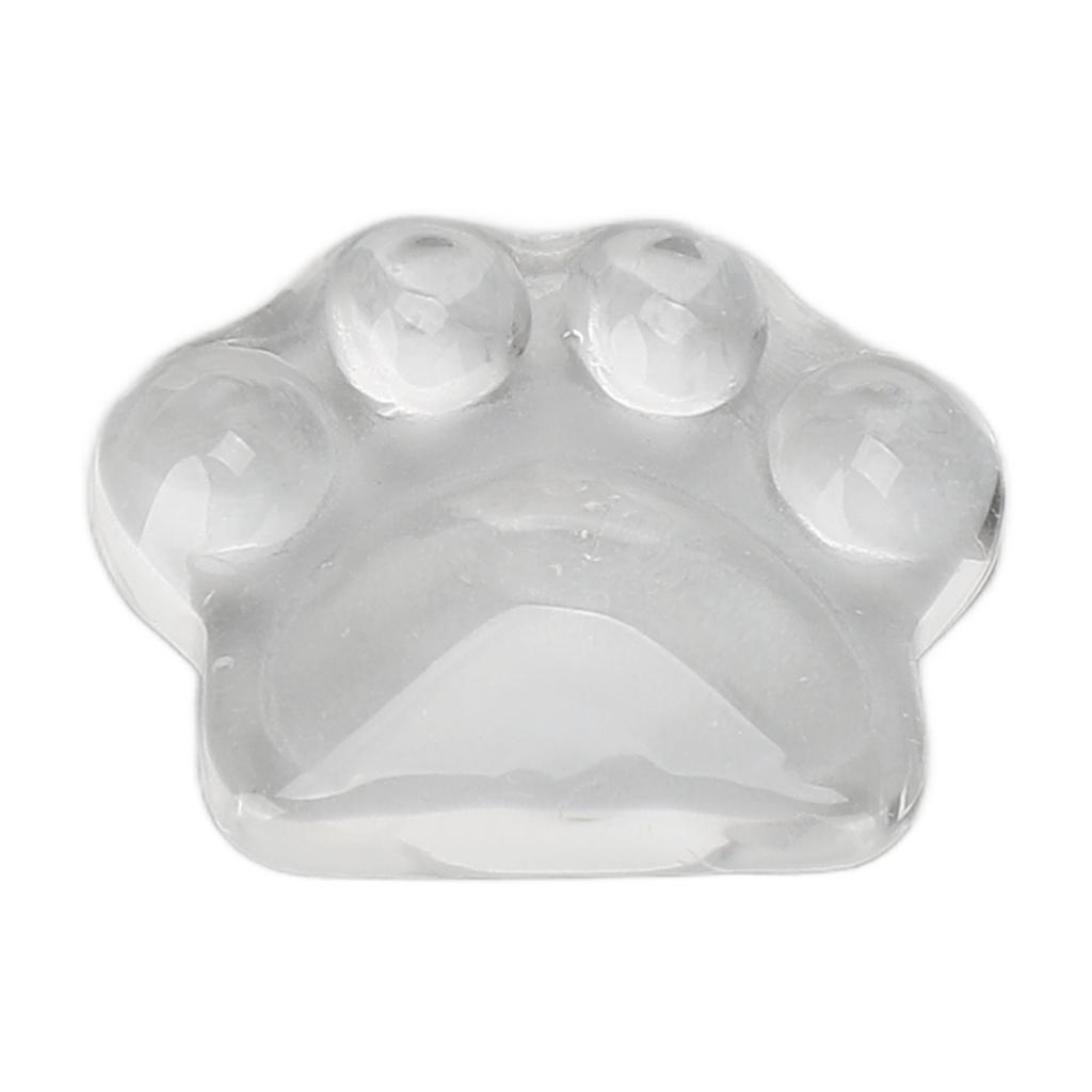 50pcs Nail Art Color Display Card Transparent Glass Cartoon Cat Paw Shaped Nail Polish Color Card