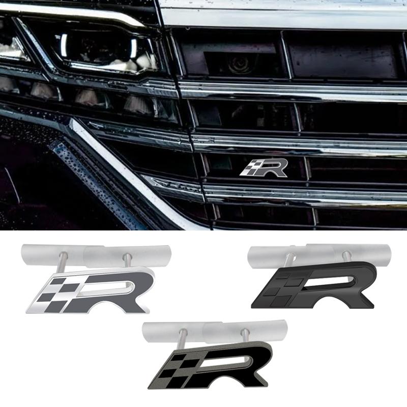Metall 3D R Frontgrill Aufkleber Auto Heckklappe Karosserie Emblem Abzeichen für SEAT Leon Ibiza 300 6J 6L Alhambra Exeo Altea Ateca cupra