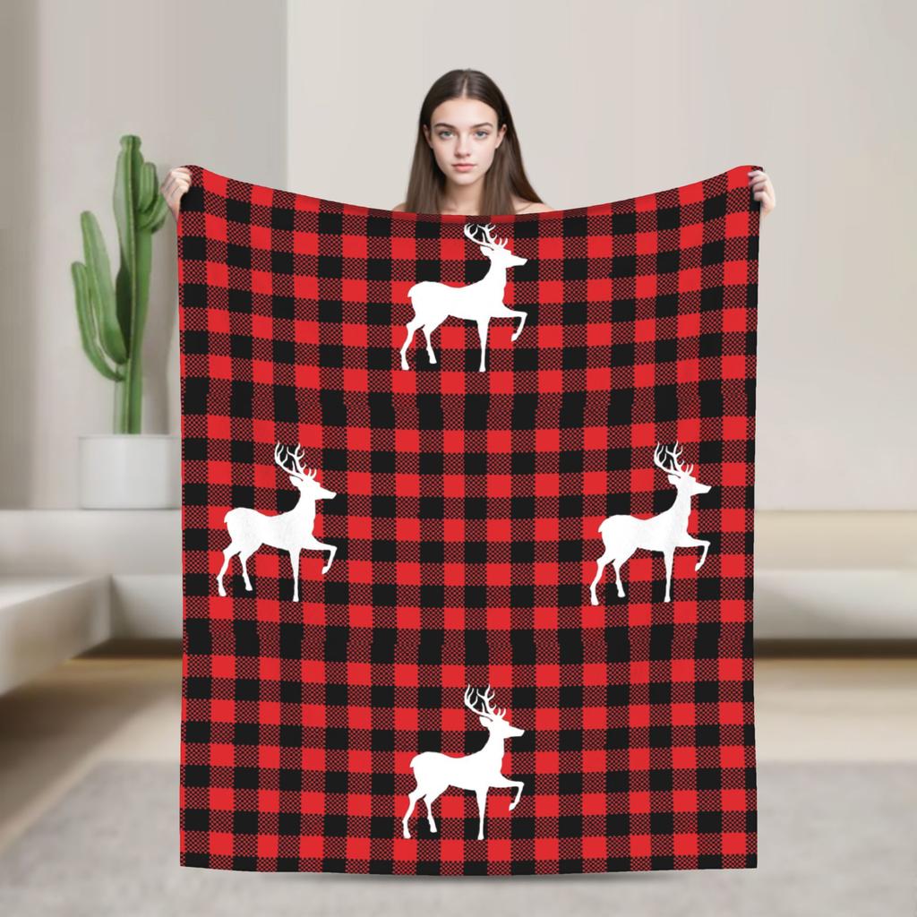 Christmas Brodie Dress Tartan Plaid Blanket Flannel Summer   Multifunction Soft Throw Blankets for Bedding Car Bedspread