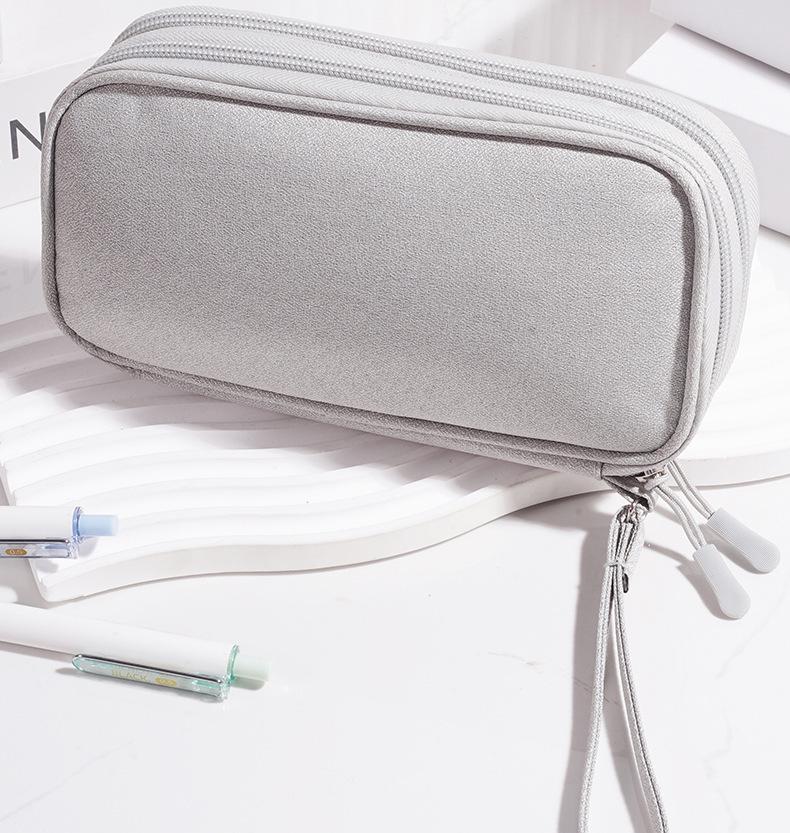 Dual-Layer High-Capacity Pencil Case - Stylish & Dirt-Resistant for High School Students