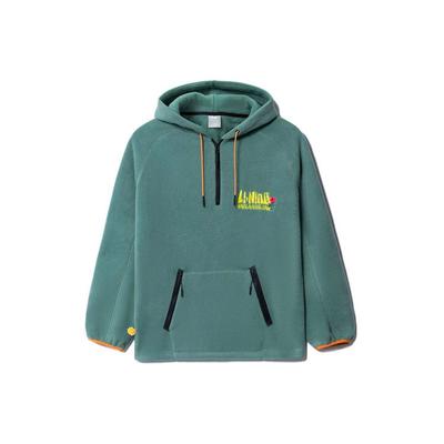 Li Ning Sports Lifestyle Loose Pullover Hooded Fleece Sweatshirt Unisex Sweatshirt Mugwort-Green AWBR015-2