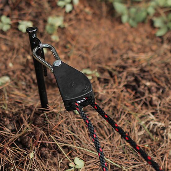 Nylon Ratchet Hanger Lightweight Quick Release Sturdy Pulley Design Tent Lifting Rope