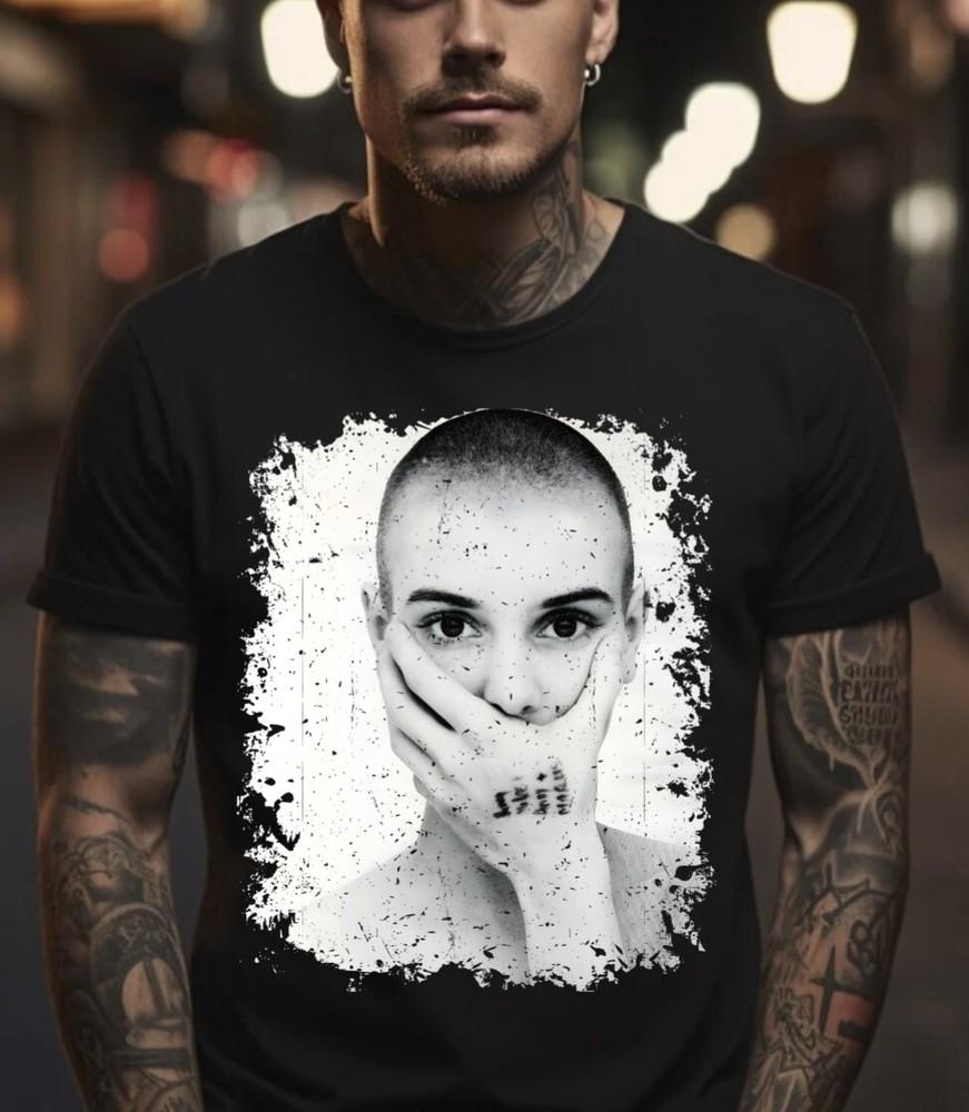 VTG Sinead O Connor smoking Black T-shirt S-5XL Unisex T-Shirt XXXXL