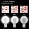 Mini Selfie Ring Light Rechargeable Selfie LED Camera Light with 3 Levels of Brightness Makeup
