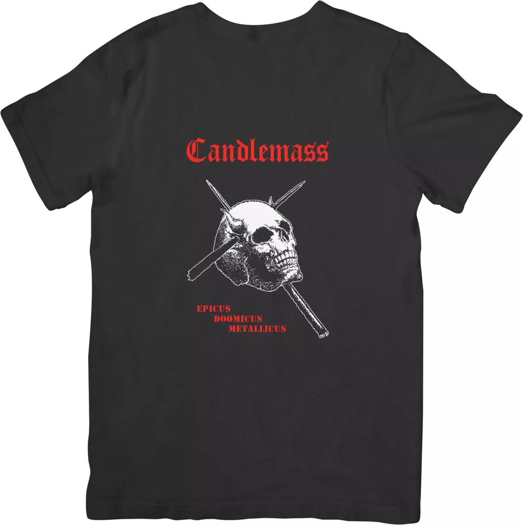 Candlemass Music Unisex Fit for Men & Women Quality Cotton T-Shirt Black