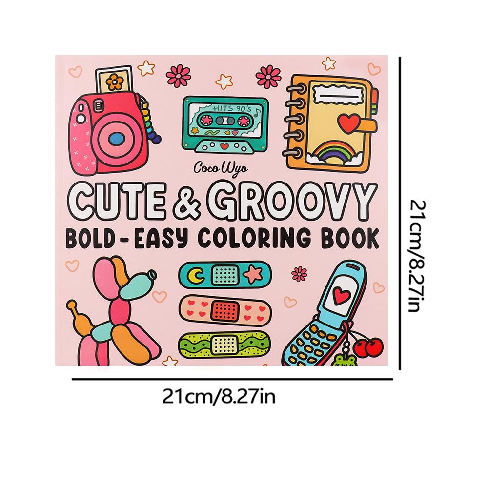 Stress Relief Adult Coloring Book Cute Objects Coloring Book for Relaxation and Leisure Activities Suitable for Gift Giving