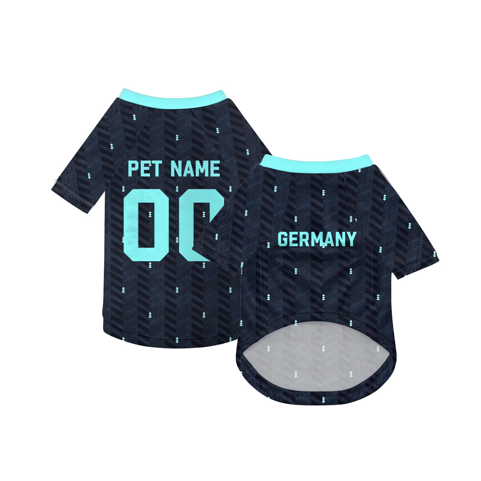 Customized Dog Shirt, Breathable Doggy Tee, Lightweight Pet Clothes Personalized Pet Shirt L темно-синий