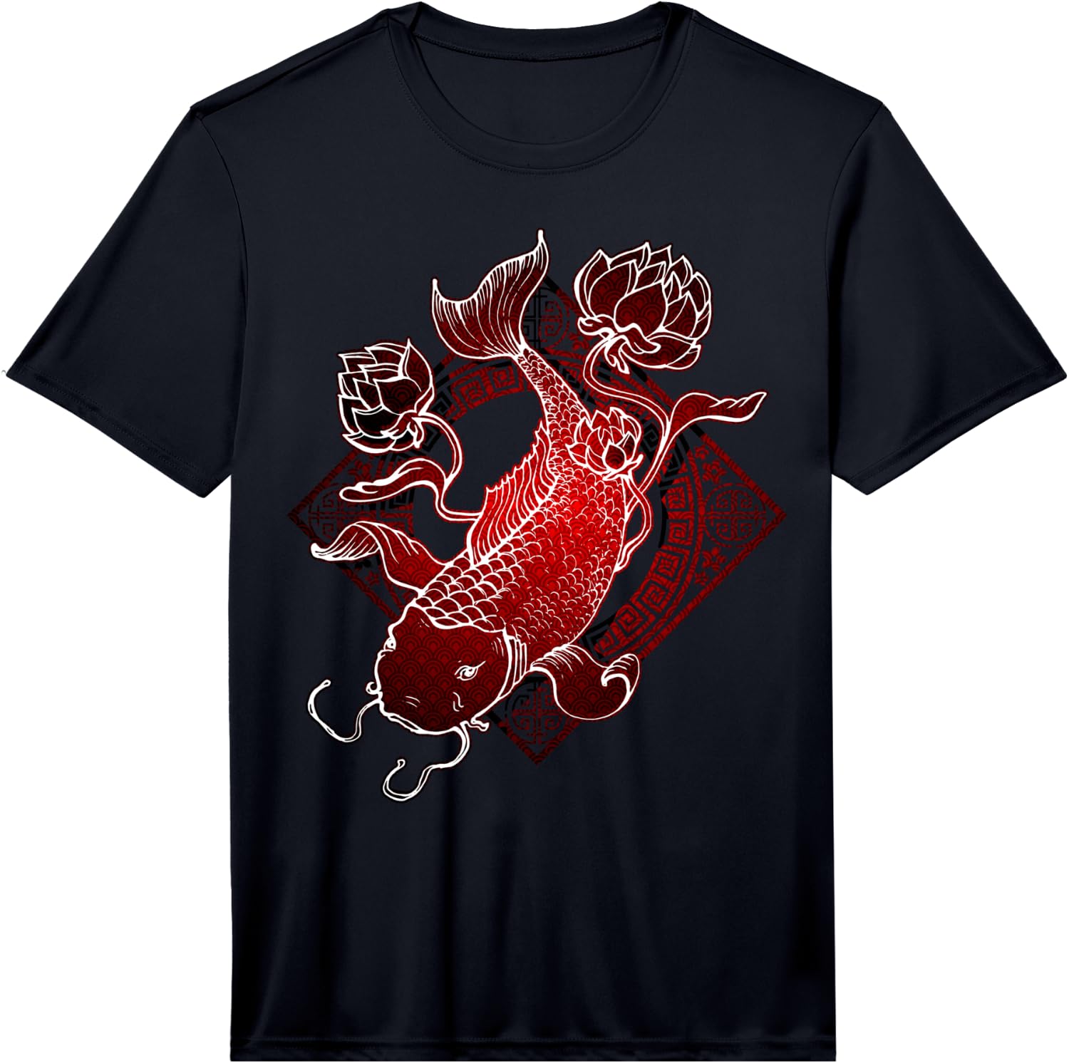 Koi Fish Graphic Design Japanese Red Koi Funny Gift Performance Unisex T-Shirt L