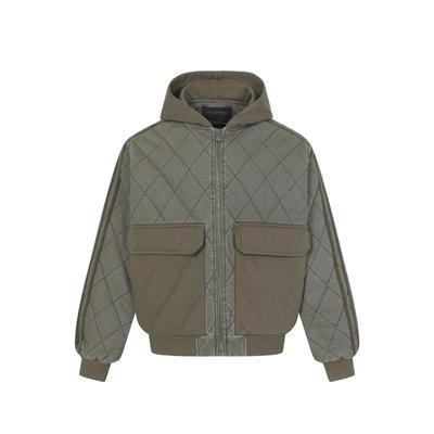Men's Retro Plaid Winter Streetwear Hooded Jacket - Urban Trendy, Loose, and Thickened Outerwear