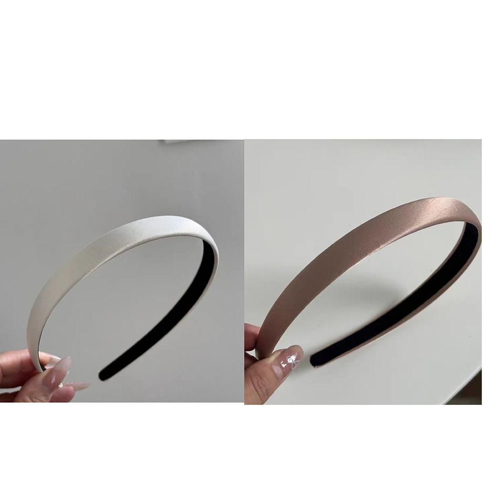 

2 шт. Винтажный Улучшенный Блестящий Атласный Однотонный Ободок для Волос для Женщин Девушек Корейский Ретро Ободок Резинки для Волос Аксессуары
