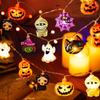 Halloween LED String Lights: Pumpkin, Spider, Skull, Ghost & Bat Decor for Party & Bar