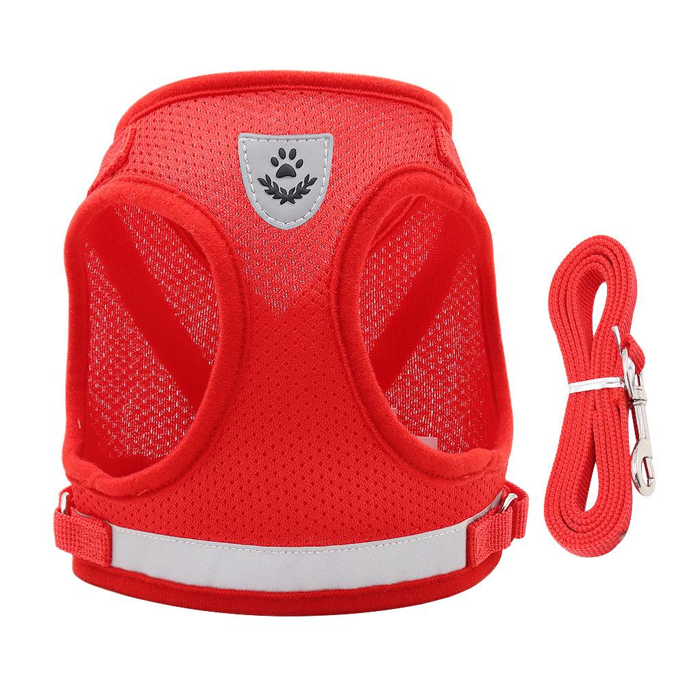 

Fashionable Reflective Anti-Escape Pet Vest: Breathable Harness & Leash for Dogs & Cats XS