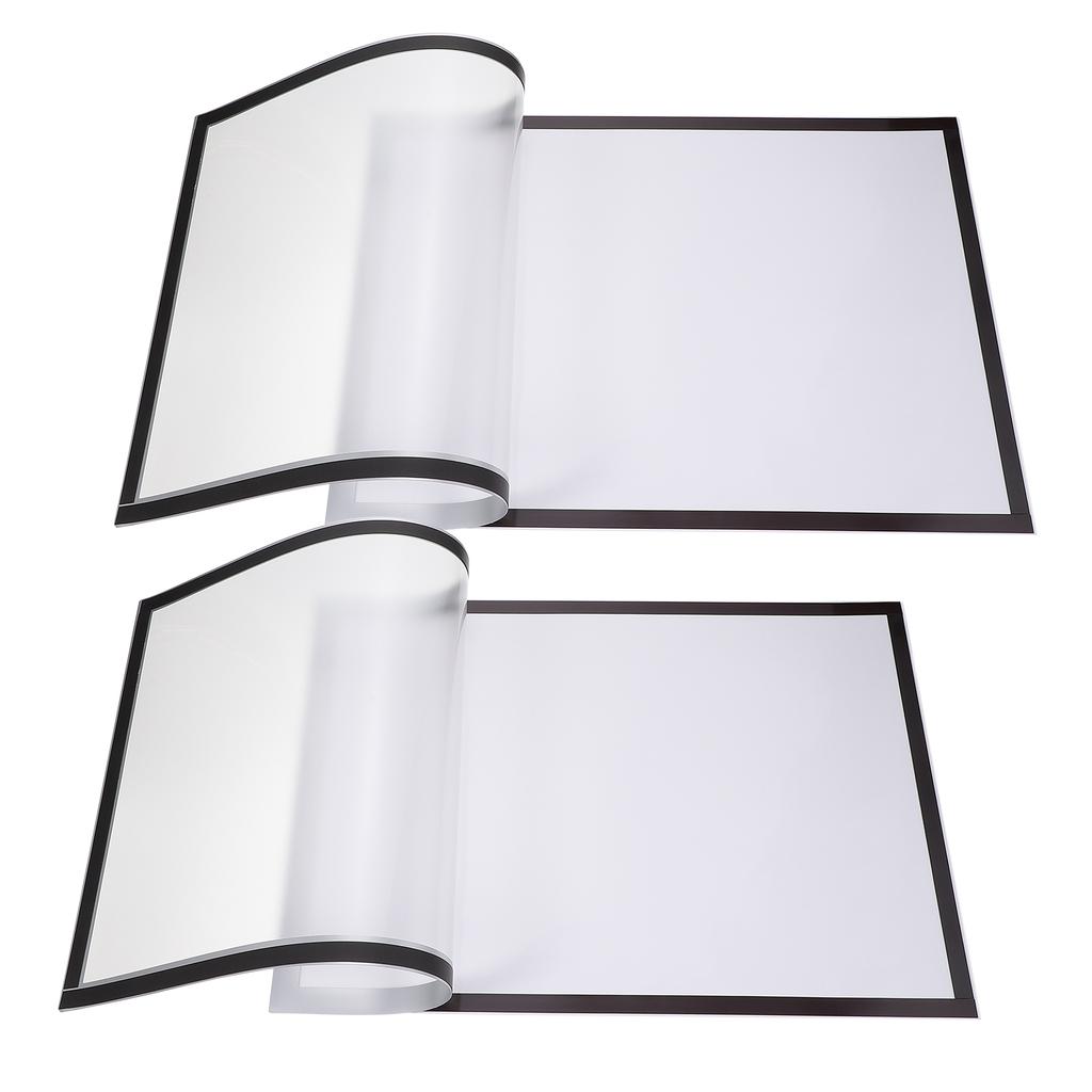 2Sets Magnetic Photo Frames Premium Plastic Home Display Frames for Paintings Photos Certificates Adhesive Self-Adhesive