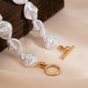 Fashion Irregular Special-shaped Pearl Necklace, Light Luxury Metal Collarbone Chain Set