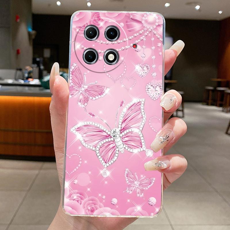 Case For Tecno Camon 30S CLA5 Clear Luxury Butterfly Fashion Flowers Soft Silicone Back Cover For Tecno Camon 30S Pro Phone Case