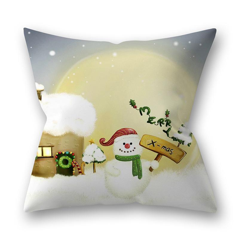 Husa de perna perna de Craciun copac cu fulg de nea imprimat canapea perna decorare perna acasa