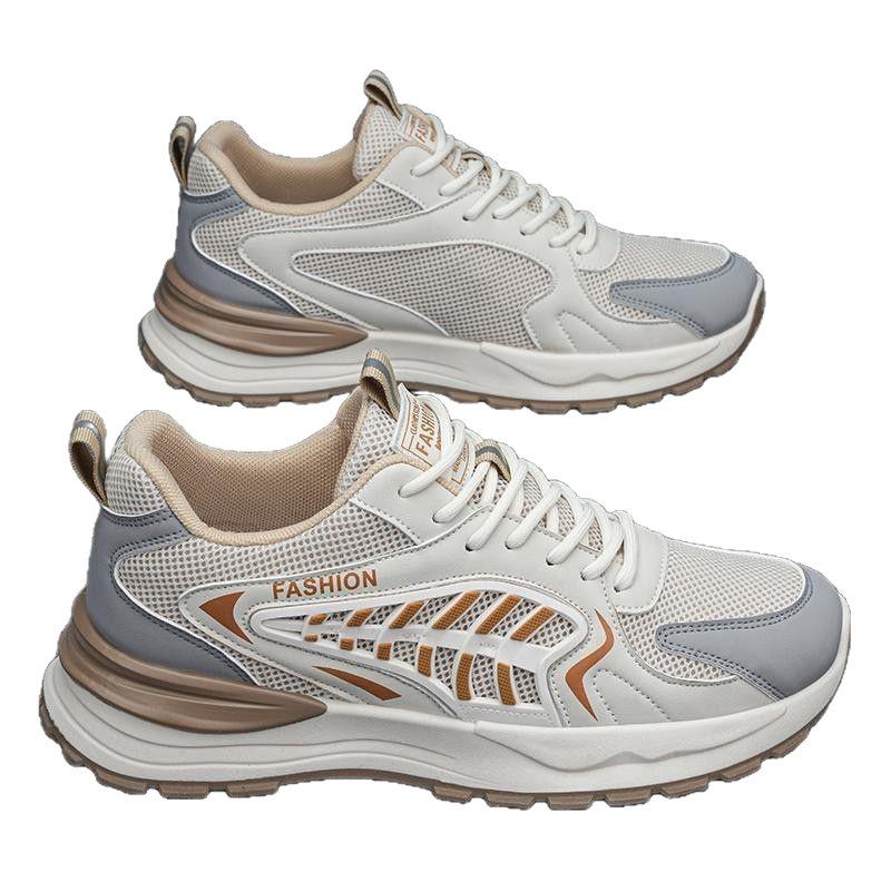 Men's Shoes Platform Trendy Dad Shoes Mesh Breathable Korean Version Trendy Shoes Fashion Casual Sports Shoes Men's Outdoor Running Shoes