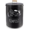 Kompostownik Kuchenny Mały Kosz Na Śmieci Z Filtrem Węglowym Metalowy 8L