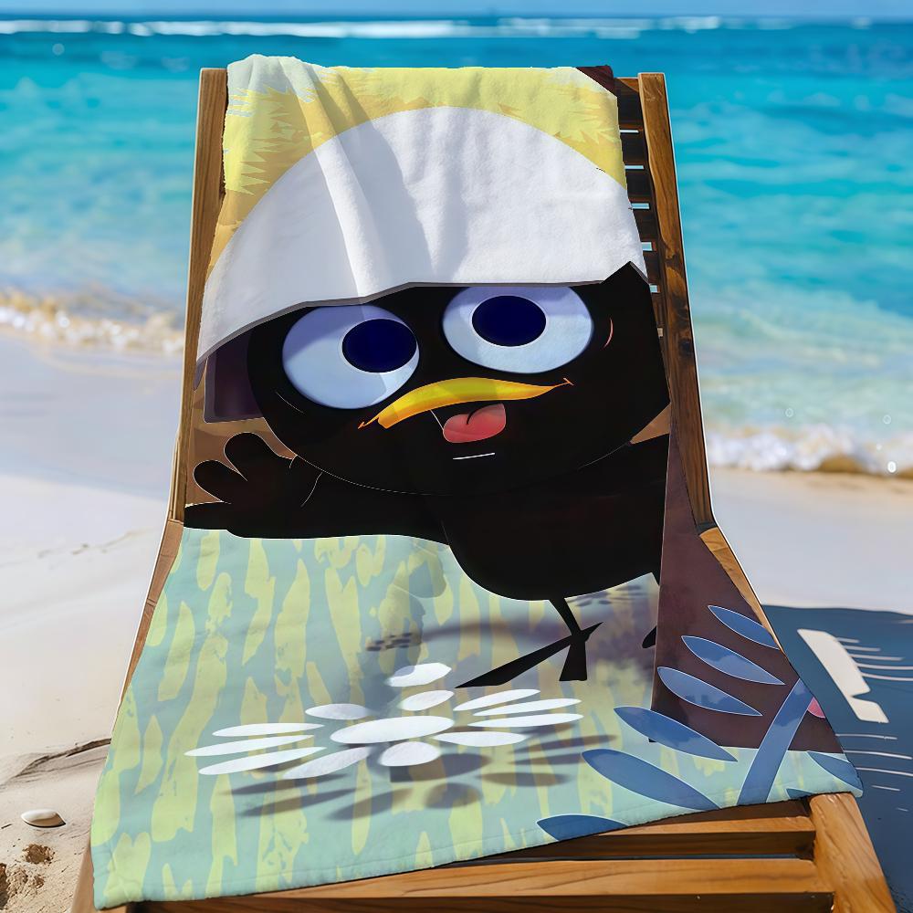 Cartoon C-Calimero Towel Sports Quick Dry Travel Camping Gear Sandproof Soft Light Large Beach Towel