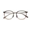 Pure Titanium + TR Glasses Frame Women Ultra-light Retro Round Eyewear Super Tough Mirror Legs Gradient Spectacles