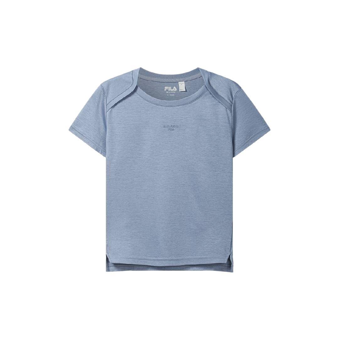 FILA Milano Series Knit Crew Neck Short Sleeve T-Shirt Women tops F11W635110F-BU S