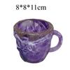 Natural Resin Mineral Crystal Coffee Cup Colorful Large Capacity Tea Cup Agate Crystal Cup Office Household Water Cup Gift