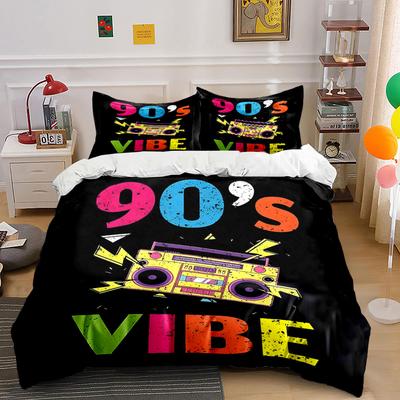 "Boombox and '90's Vibe.'" Bedding Sets Duvet Cover Sets Duvet Covers Pillowcases(1 * Duvet Cover 2 * Pillowcases Without Duvet Insert)