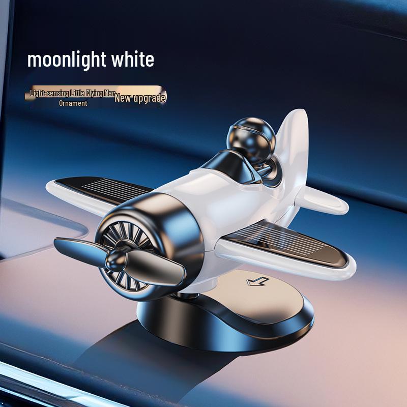 Solar-Powered Rotating Car Ornament: Soaring Little Flying Man