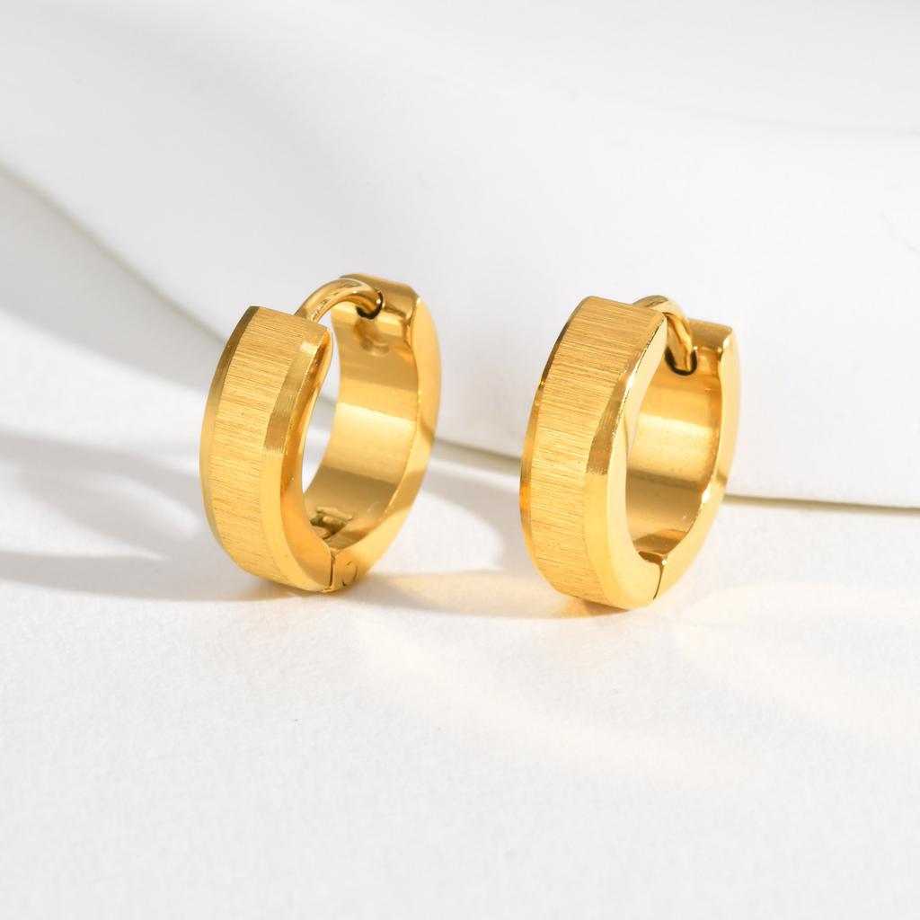 Simple Huggies Hoop Earrings for Men Boys,Waterproof Stainless Steel Small Circle Earrings,Minimalist Classic Jewelry Gifts