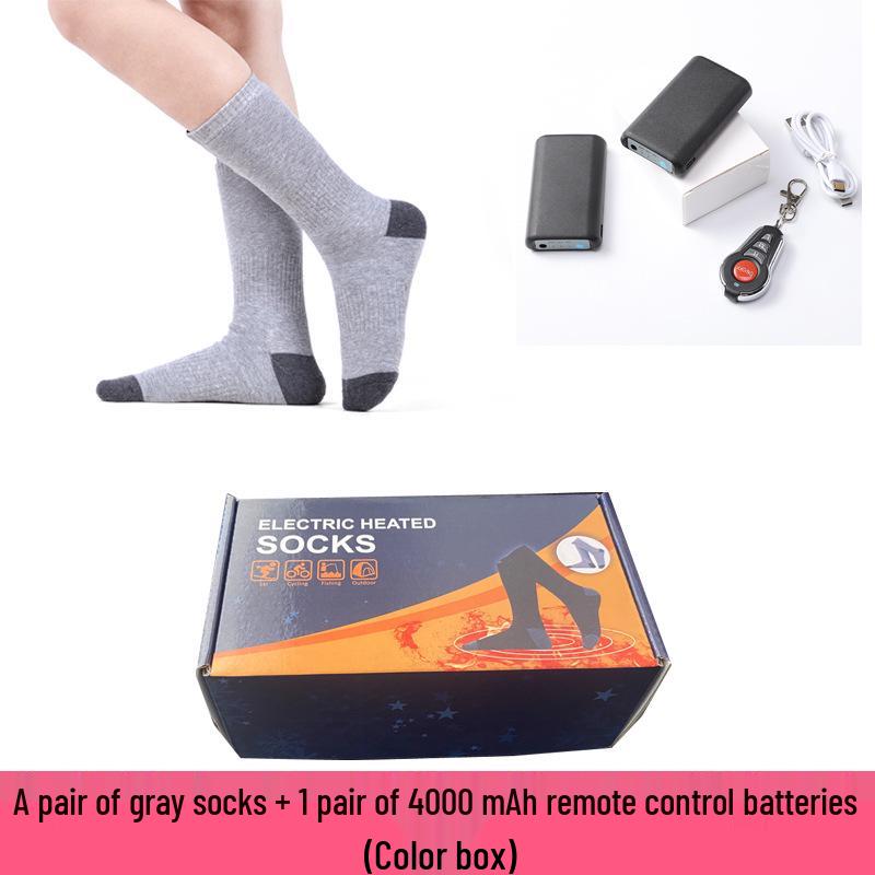 Rechargeable Electric Heated Socks - Unisex Winter Foot Warmers