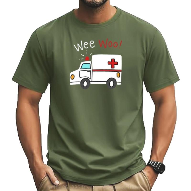 Paramedic Ambulance Tshirt Anime Blouse Clothes For Men