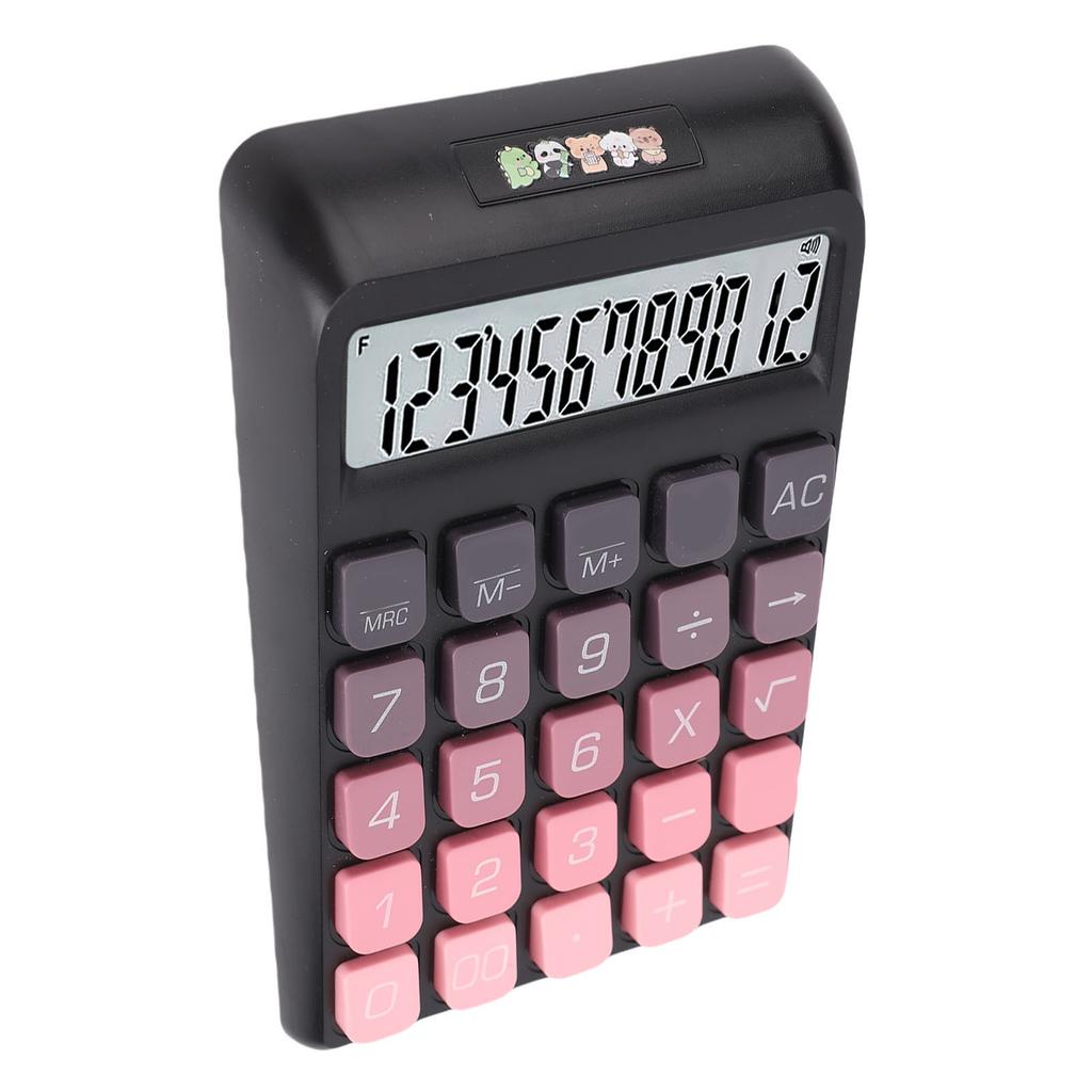 Desktop Calculator 12 Digits LCD Display Large Buttons Ladder Keypad Calculator for   School