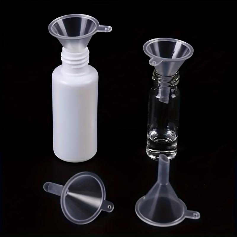 5Pcs Mini Plastic Funnels - Perfect for Perfumes, Essential Oils & Crafts | Transparent Liquid Filling Tools