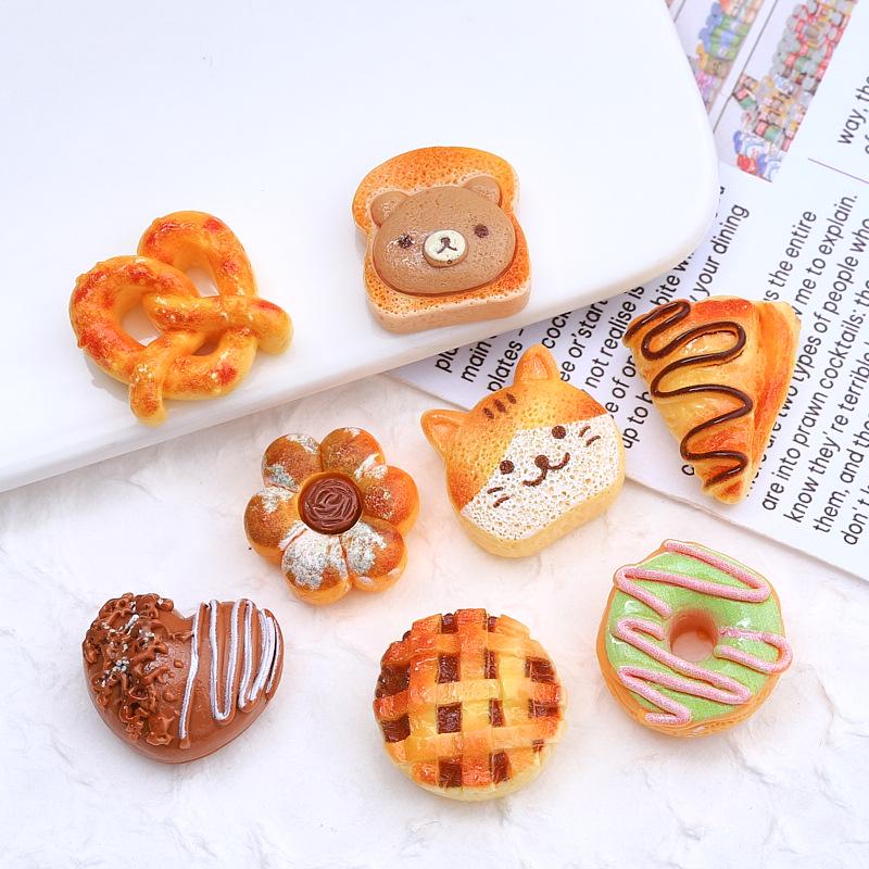 Cartoon Resin Chocolate Candy Hair Clip & Croc Charms DIY Ornaments