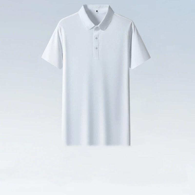 

Cool Short Sleeved Polo Shirt Breathable Casual Business Golf T-shirt XXXL білий